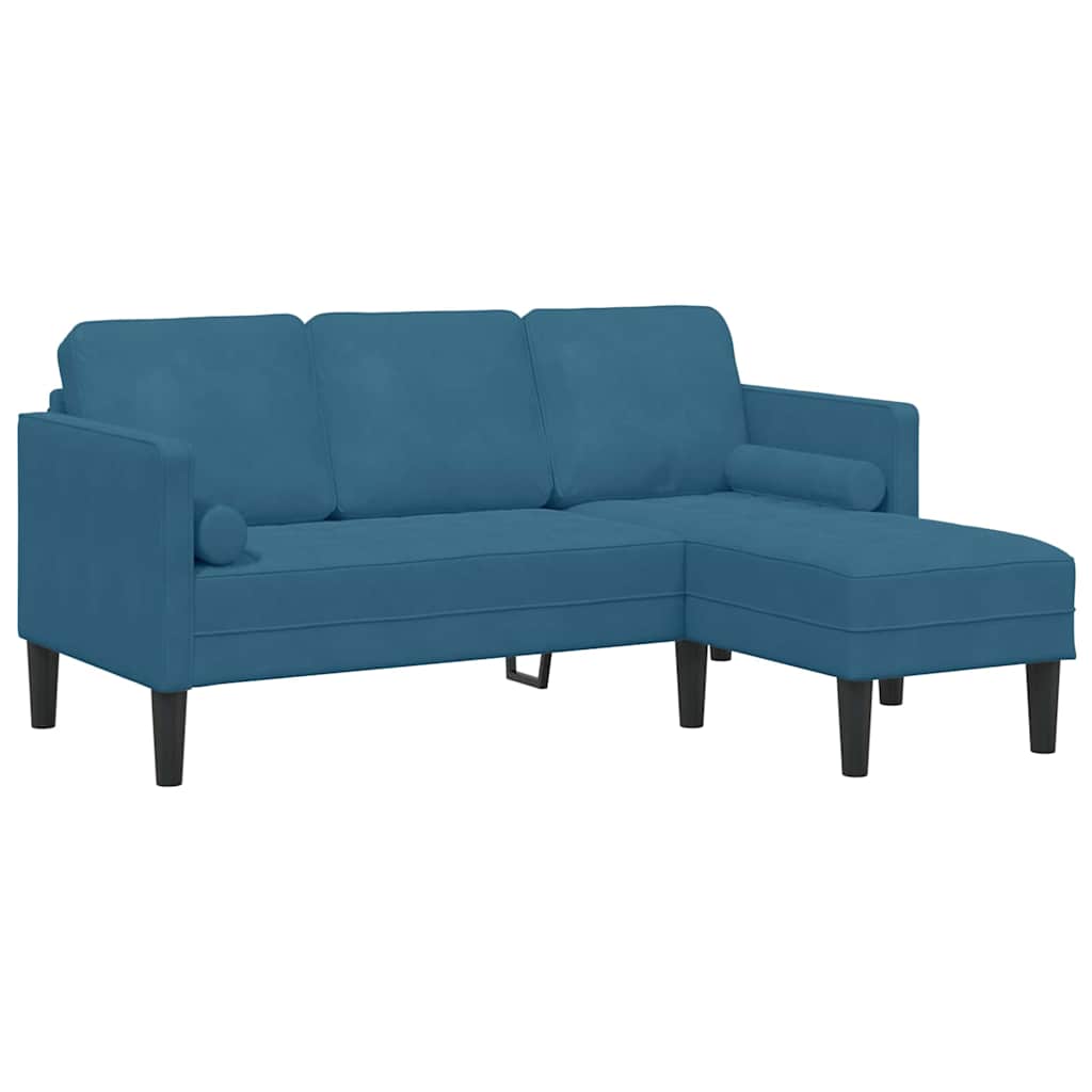 Set di divani 2 pcs Blu 173 x 131 x 67 cm Velluto