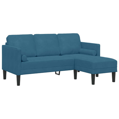 Set di divani con cuscino 2 pcs Blu Poliestere | homemem39