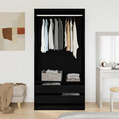 Guardaroba Rovere nero 100 x 50 x 200 cm Legno multistrato