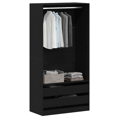 Guardaroba Rovere nero 100 x 50 x 200 cm Legno multistrato