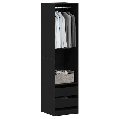 Guardaroba Rovere nero 50 x 50 x 200 cm Legno multistrato