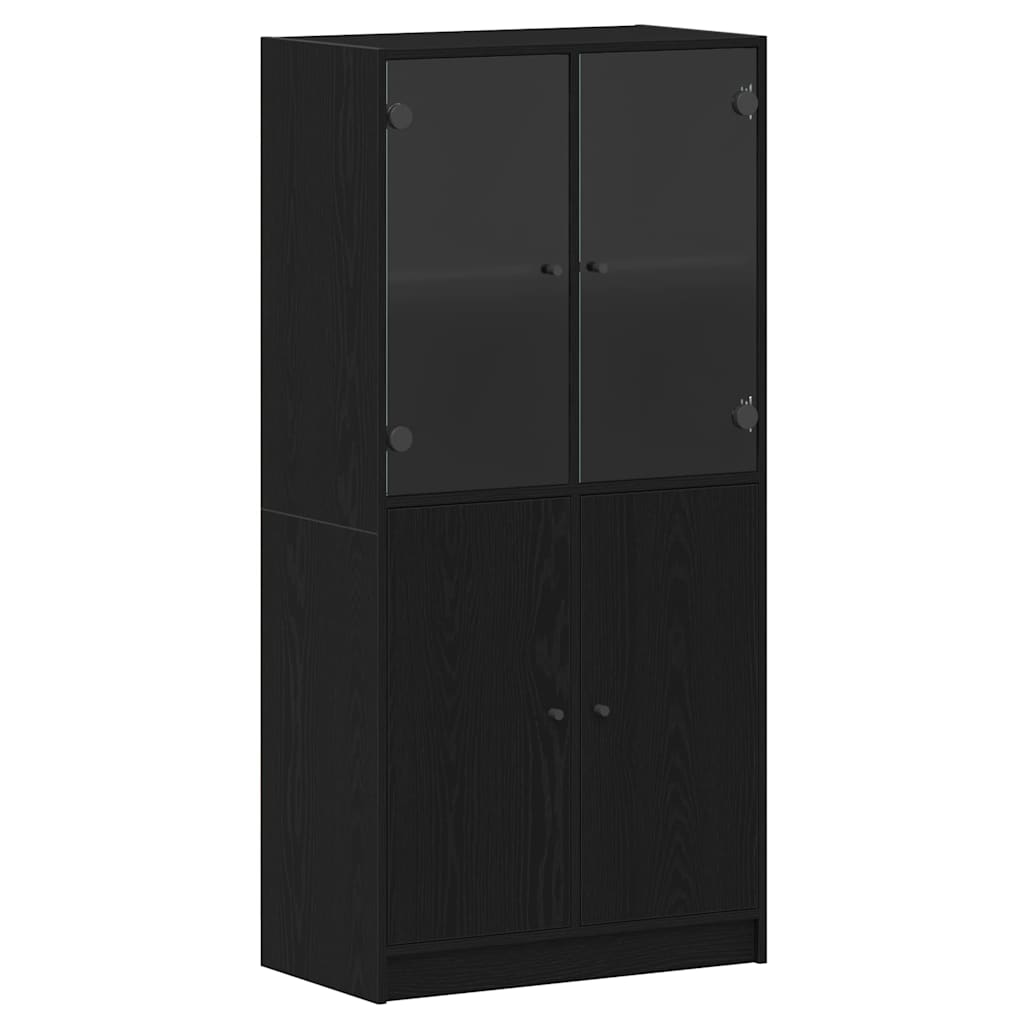 Credenza Nero 68 x 37 x 142 cm Legno multistrato - homemem39