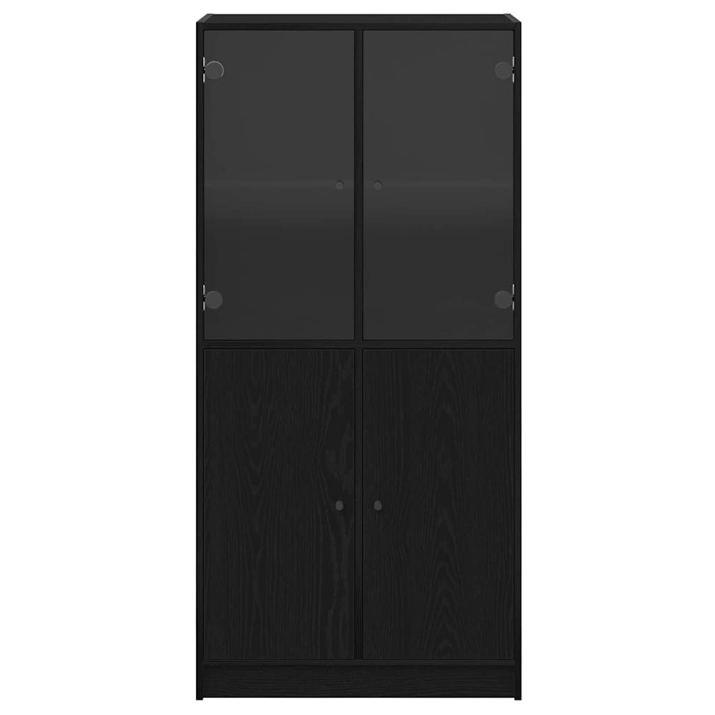 Credenza Nero 68 x 37 x 142 cm Legno multistrato - homemem39
