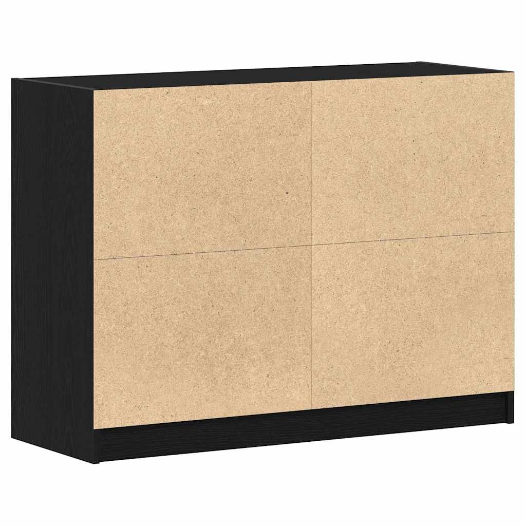 Credenza Rovere nero 102 x 37 x 75.5 cm Legno multistrato - homemem39
