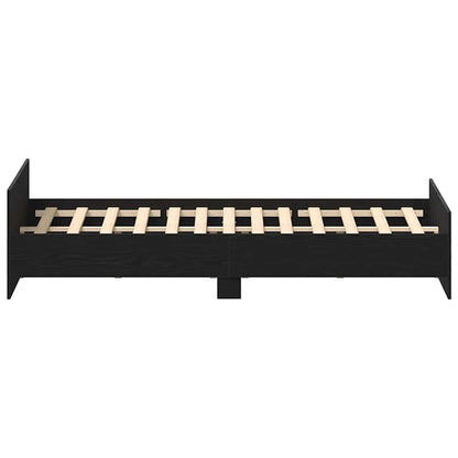 Giroletto senza Materasso Rovere Nero 200x200 cm Truciolato | homemem39