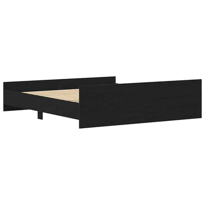 Giroletto senza Materasso Rovere Nero 200x200 cm Truciolato | homemem39