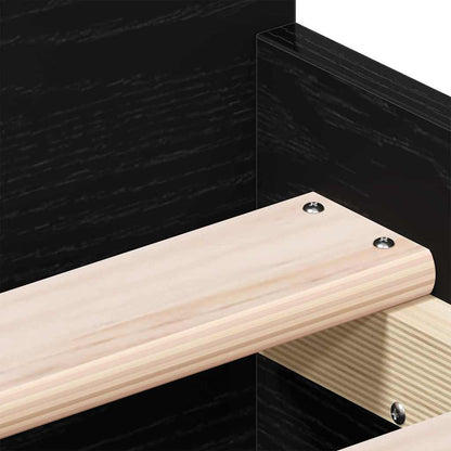 Struttura del letto con testiera Rovere Nero 193 x 78 x 50 cm