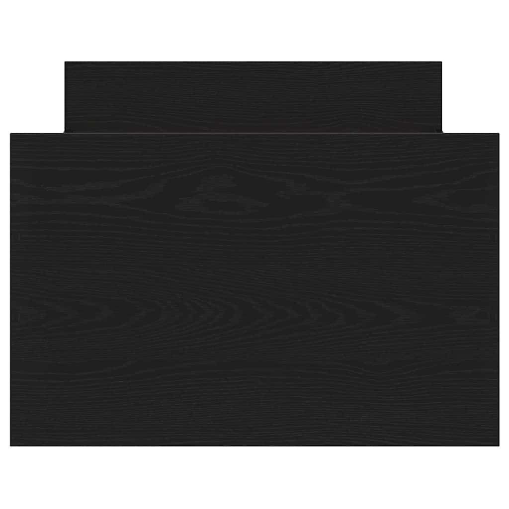 Struttura del letto Rovere nero 75 x 190 cm Legno multistrato