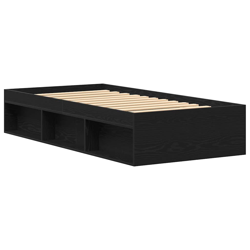 Giroletto senza Materasso Rovere Nero 75x190 cm in Truciolato | homemem39