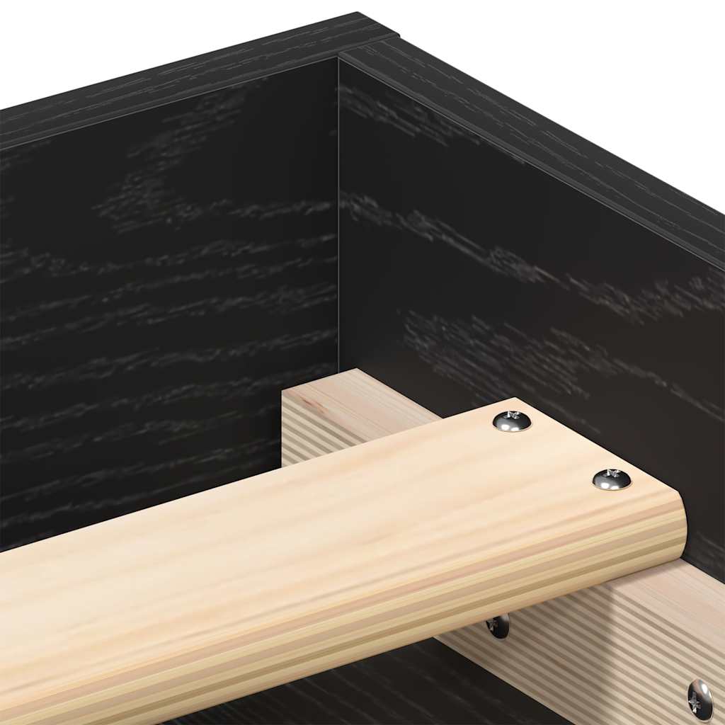 Giroletto senza Materasso Rovere Nero 75x190 cm in Truciolato | homemem39