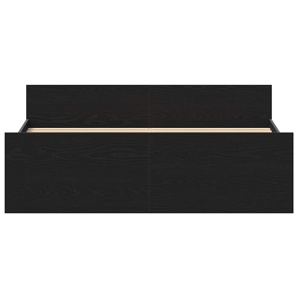 Giroletto senza Materasso Rovere Nero 120x200 cm Truciolato | homemem39