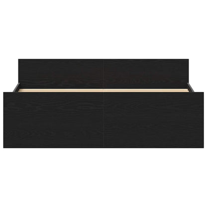 Giroletto senza Materasso Rovere Nero 120x200 cm Truciolato | homemem39