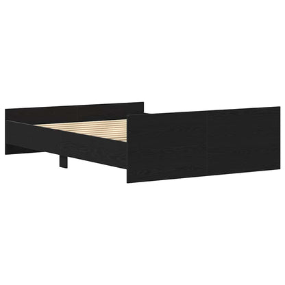 Giroletto senza Materasso Rovere Nero 140x200 cm Truciolato