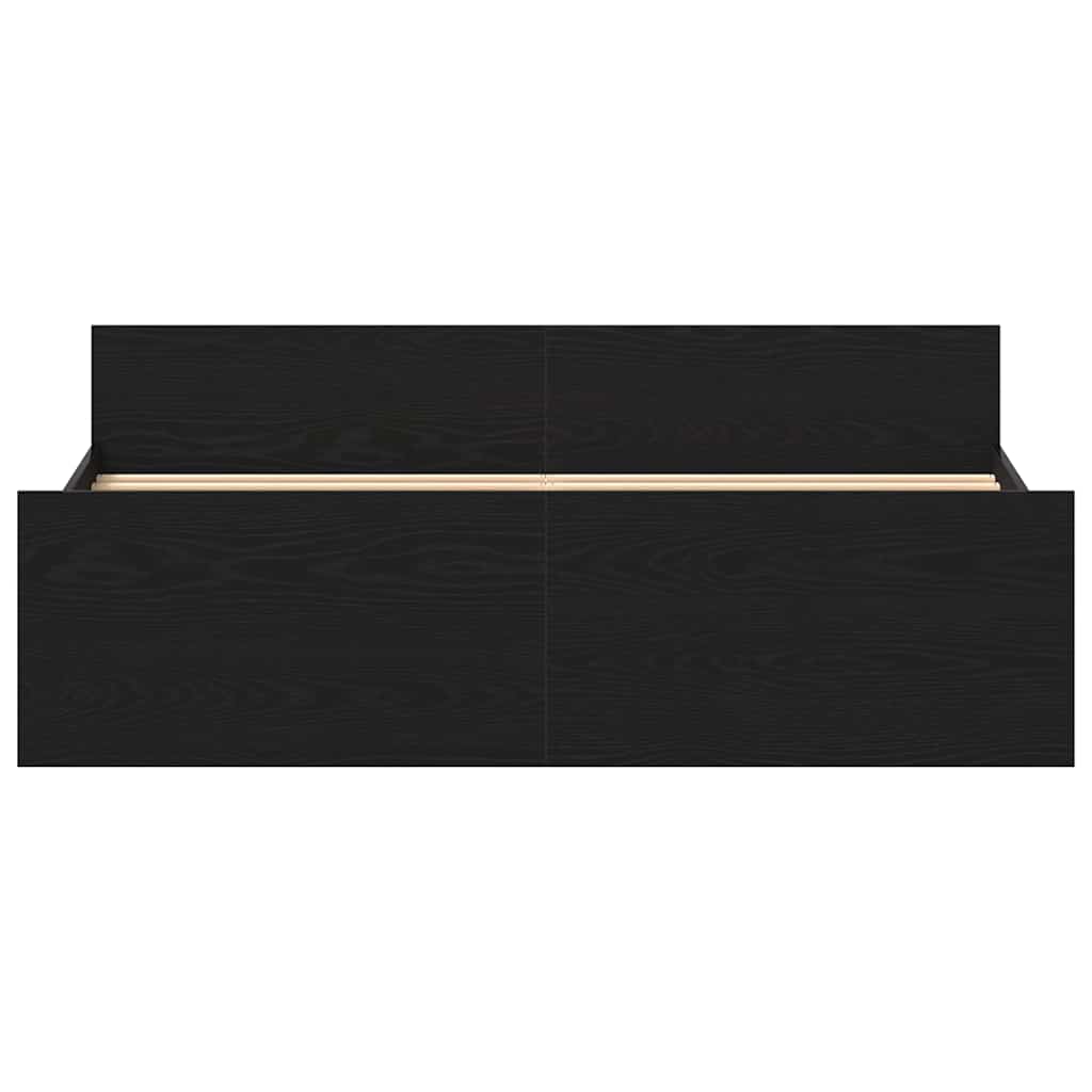 Giroletto senza Materasso Rovere Nero 150x200 cm Truciolato - homemem39