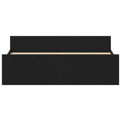 Giroletto senza Materasso Rovere Nero 150x200 cm Truciolato - homemem39