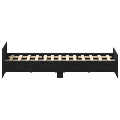 Giroletto senza Materasso Rovere Nero 150x200 cm Truciolato - homemem39