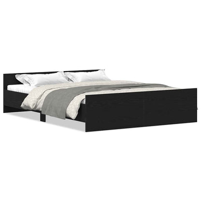 Giroletto senza Materasso Rovere Nero 160x200 cm Truciolato