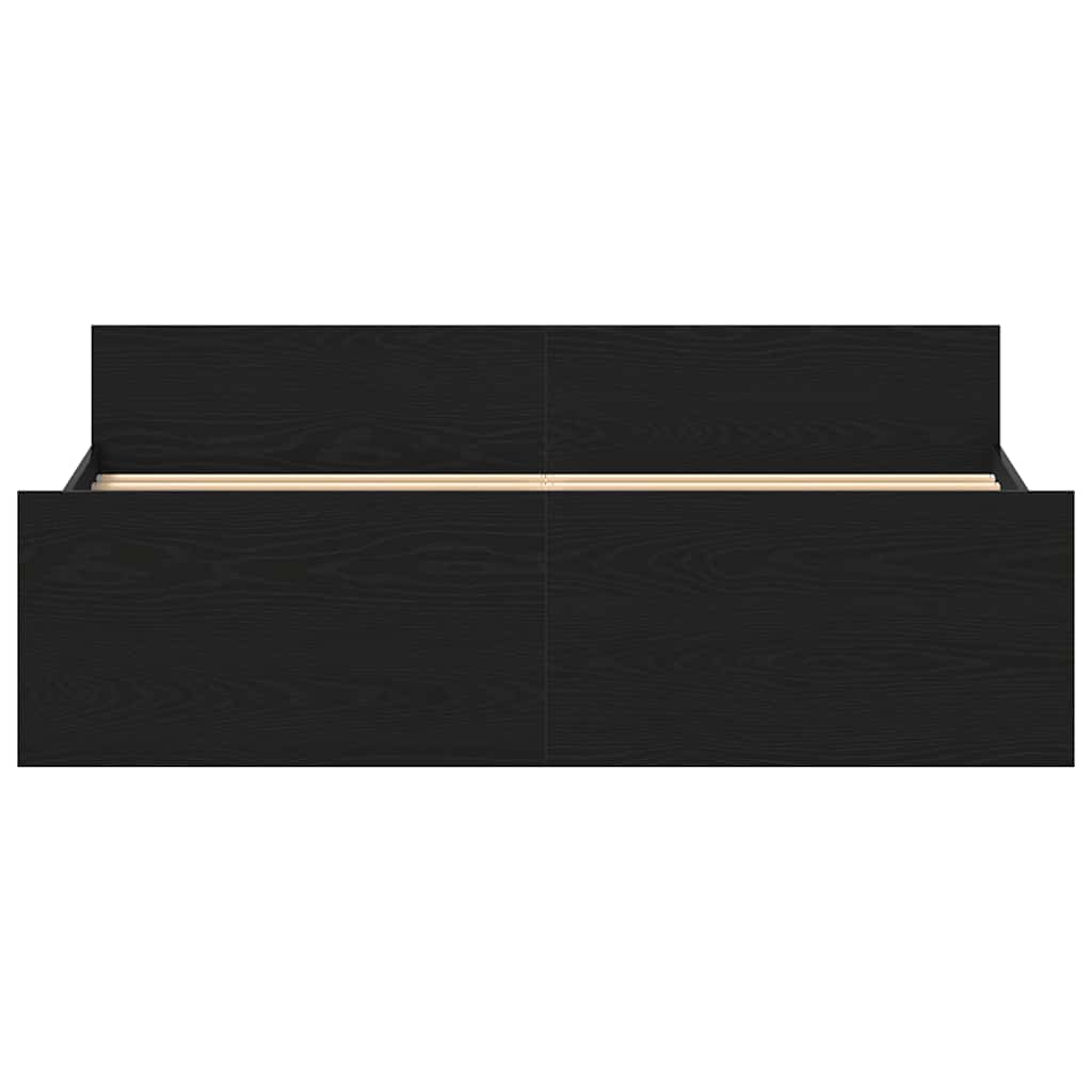 Giroletto senza Materasso Rovere Nero 160x200 cm Truciolato