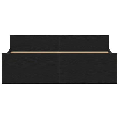 Giroletto senza Materasso Rovere Nero 160x200 cm Truciolato