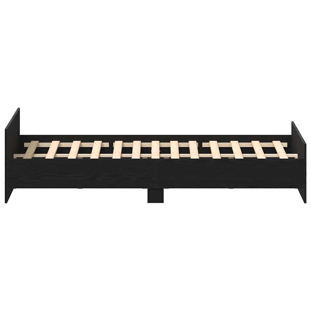 Struttura letto senza materasso in rovere nero 180x200 cm in legno composito - homemem39