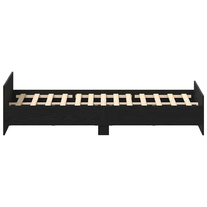 Struttura letto senza materasso in rovere nero 180x200 cm in legno composito - homemem39