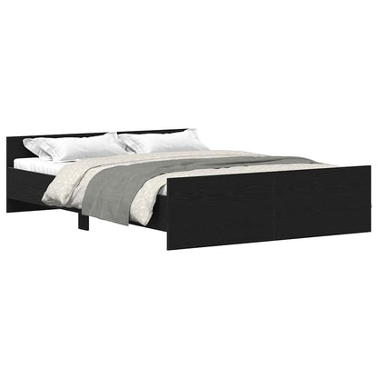 Giroletto senza Materasso Rovere Nero 140x190 cm Truciolato