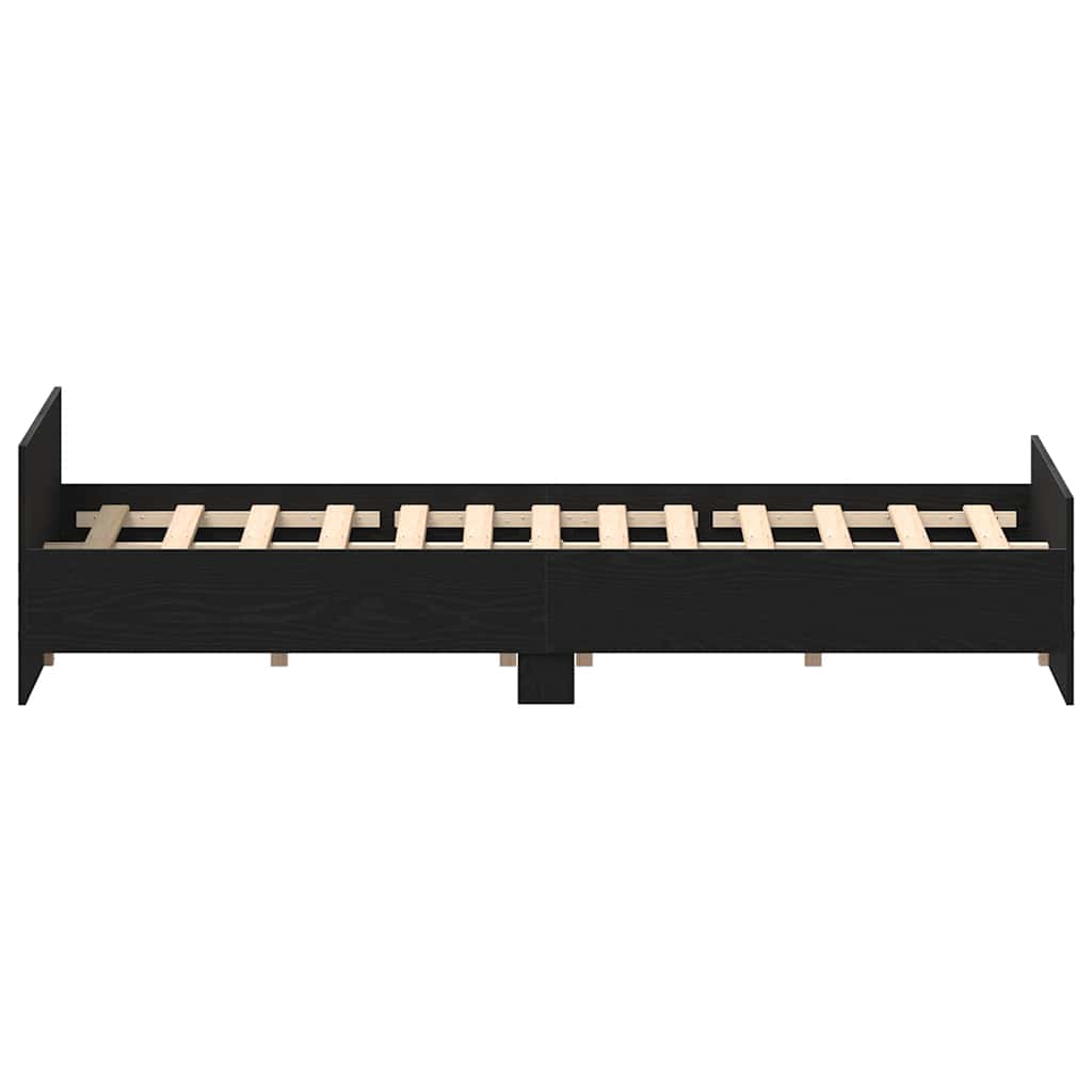 Giroletto senza Materasso Rovere Nero 140x190 cm Truciolato | homemem39