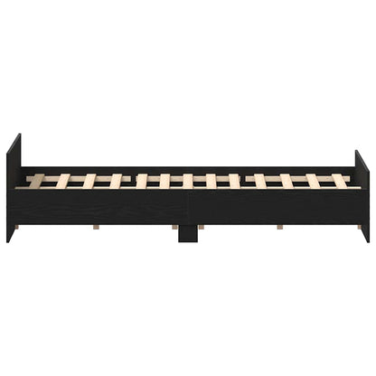 Giroletto senza Materasso Rovere Nero 140x190 cm Truciolato | homemem39