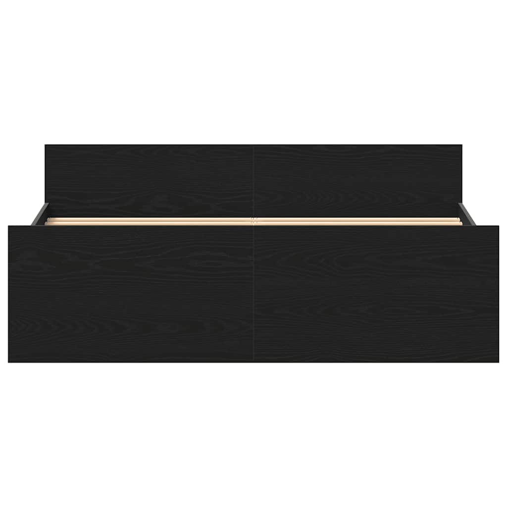 Giroletto senza Materasso Rovere Nero 135x190 cm Truciolato - homemem39