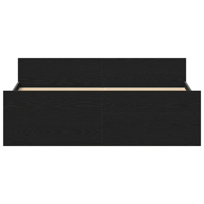 Giroletto senza Materasso Rovere Nero 135x190 cm Truciolato - homemem39