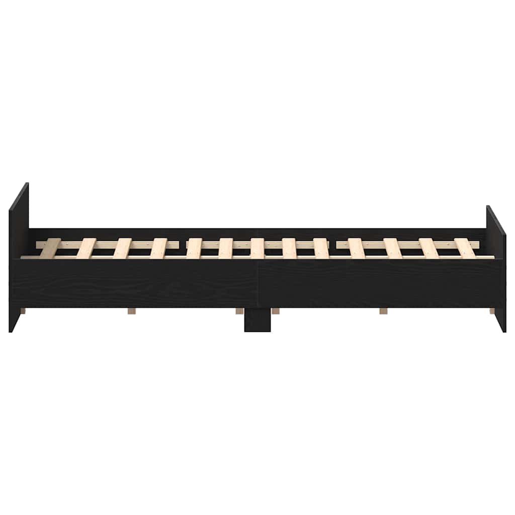 Giroletto senza Materasso Rovere Nero 135x190 cm Truciolato - homemem39