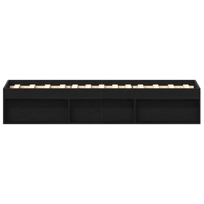 Giroletto senza Materasso Rovere Nero 90x200cm in Truciolato - homemem39