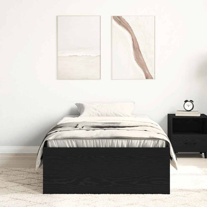 Giroletto senza Materasso Rovere Nero 90x190cm in Truciolato | homemem39