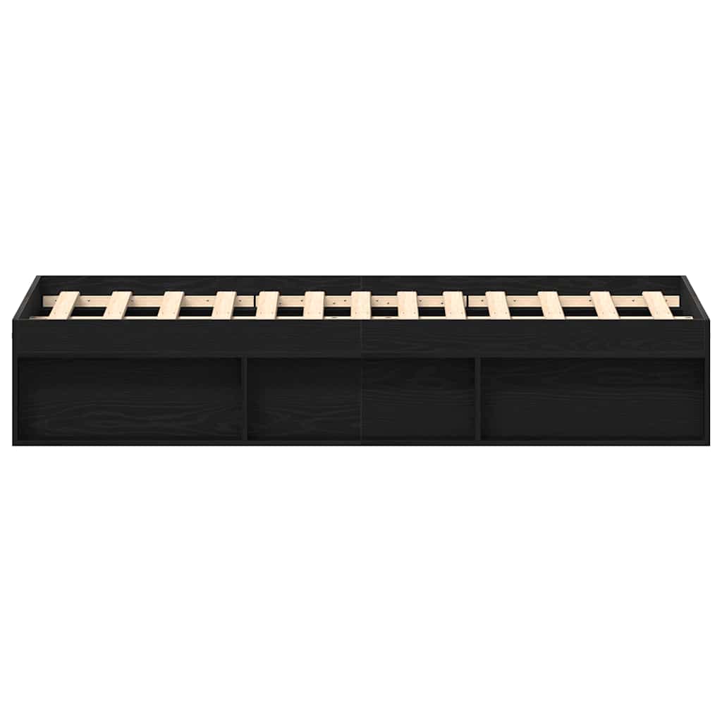 Giroletto senza Materasso Rovere Nero 140x200 cm Truciolato | homemem39
