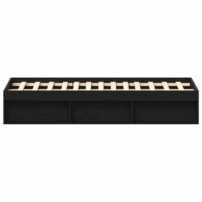 Giroletto senza Materasso Rovere Nero 160x200 cm Truciolato