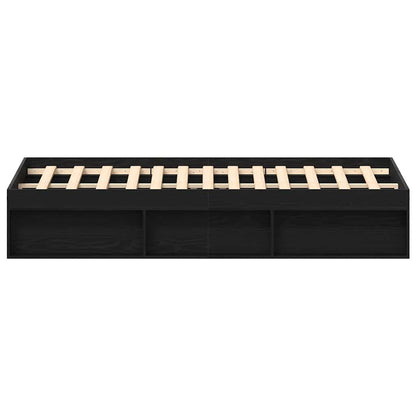Giroletto senza Materasso Rovere Nero 200x200 cm Truciolato | homemem39
