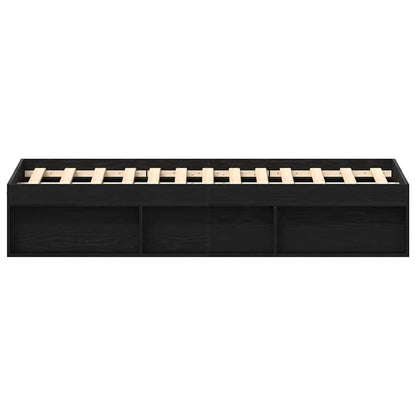 Giroletto senza Materasso Rovere Nero 140x190 cm Truciolato - homemem39