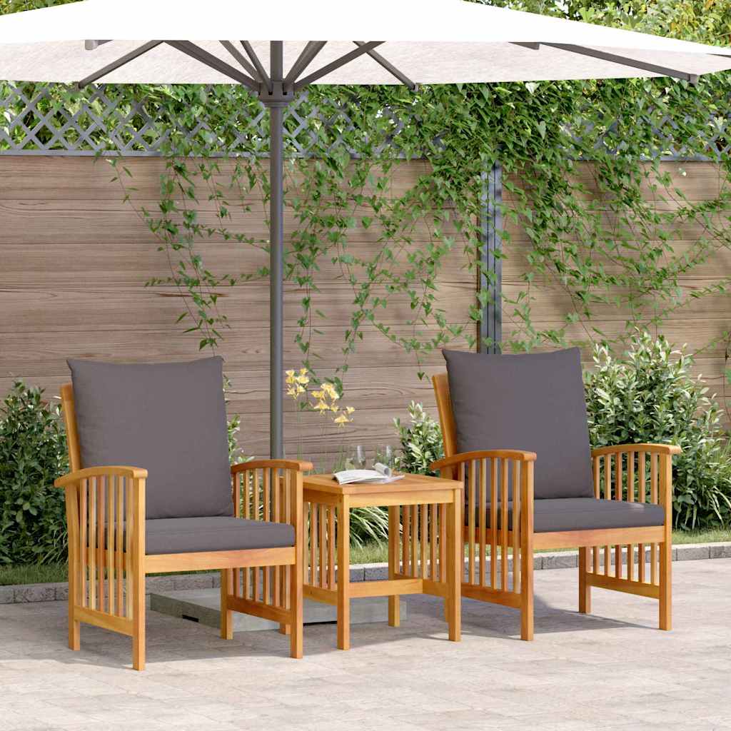 Set Divano da Giardino 3 pcs Marrone legno massello di acacia - homemem39