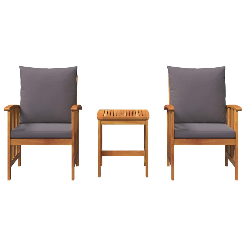 Set Divano da Giardino 3 pcs Marrone legno massello di acacia - homemem39