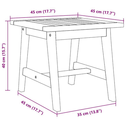 Tavolo laterale Marrone Legno massello di acacia - homemem39