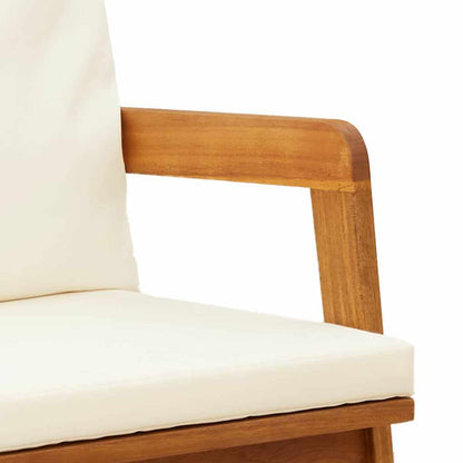 Sedia da Giardino 2 pcs Marrone Legno massello di acacia