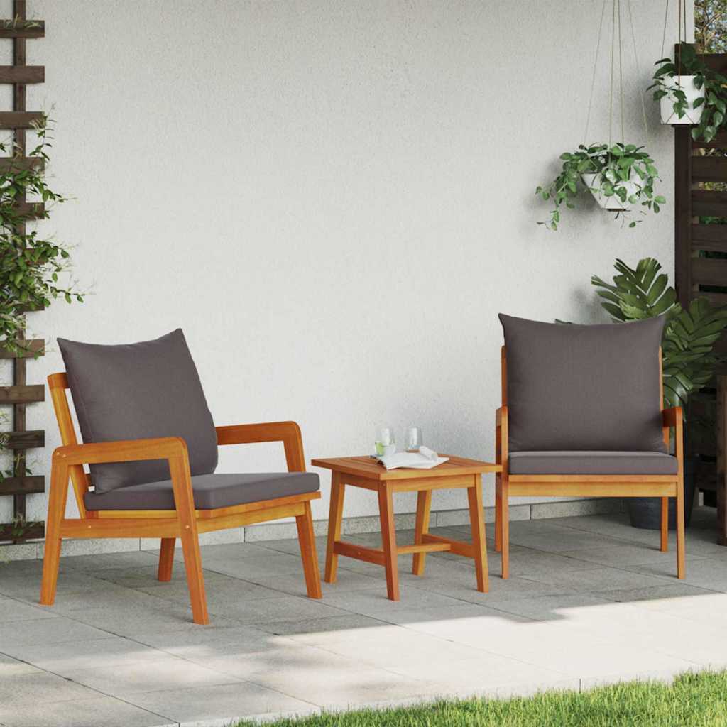 Sedia da Giardino 2 Pezzo Olio Naturale 65 x 59,5 x 72 cm | homemem39