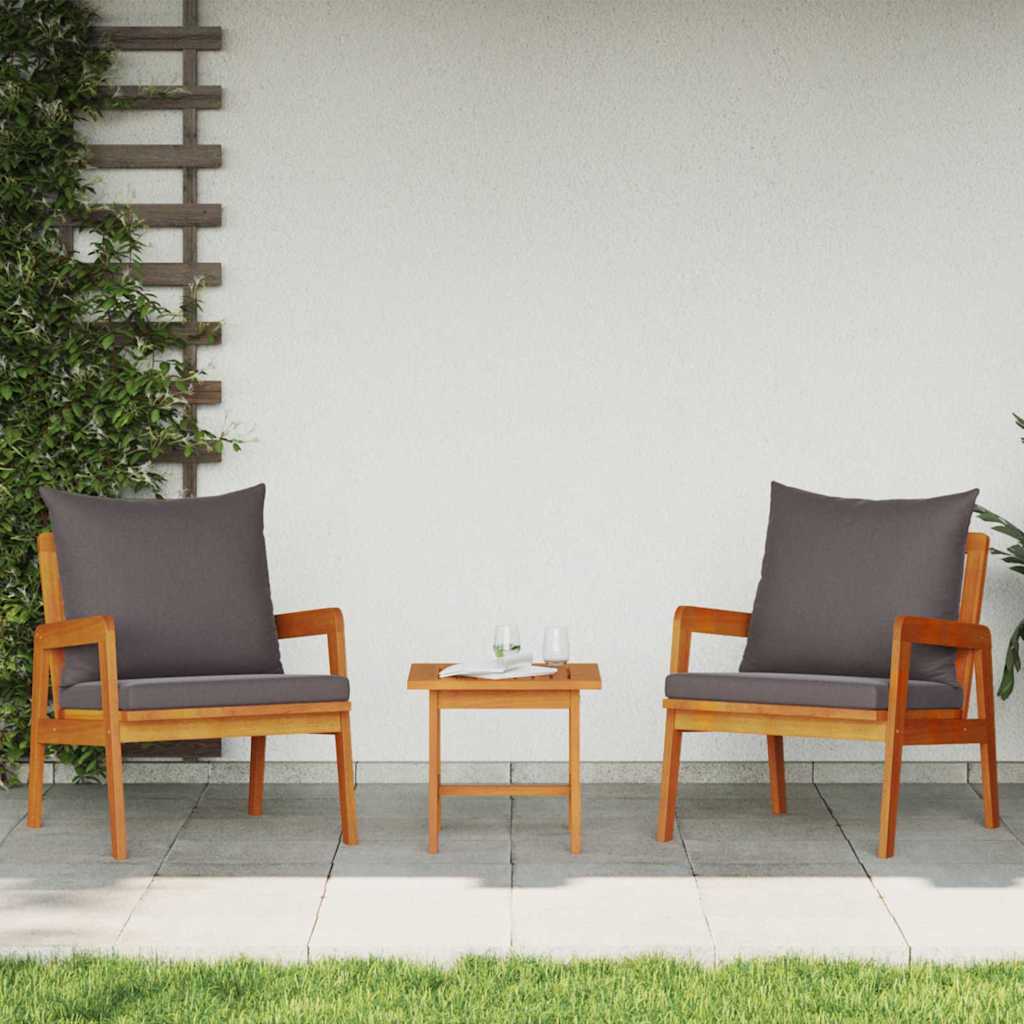 Sedia da Giardino 2 Pezzo Olio Naturale 65 x 59,5 x 72 cm | homemem39