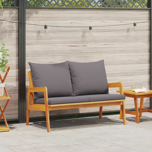 Panchina da giardino con cuscino Olio Naturale 115 x 65 x 71 cm