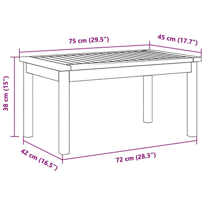 Tavolino da salotto Marrone Legno massello di acacia - homemem39