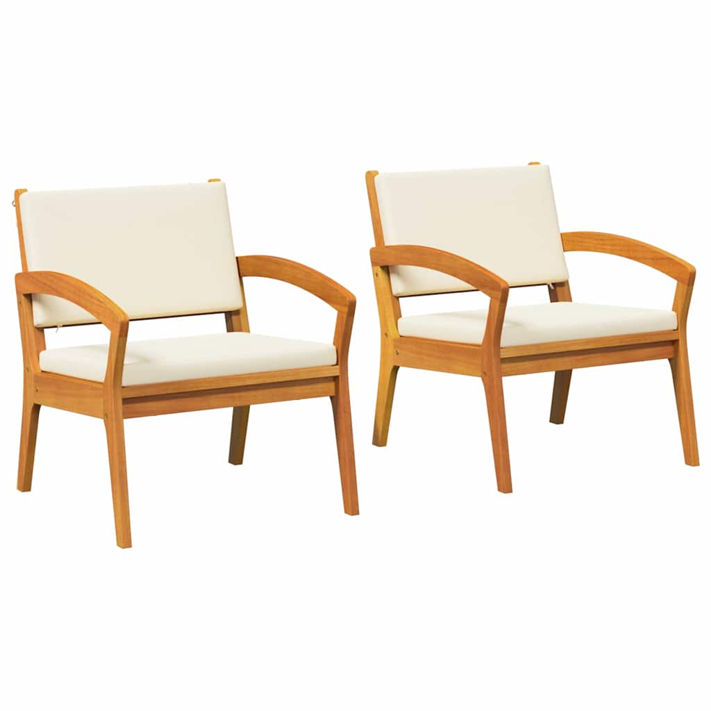 Sedia da Giardino 2 pcs Marrone Legno massello di acacia - homemem39