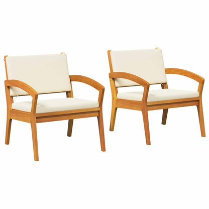 Sedia da Giardino 2 pcs Marrone Legno massello di acacia - homemem39