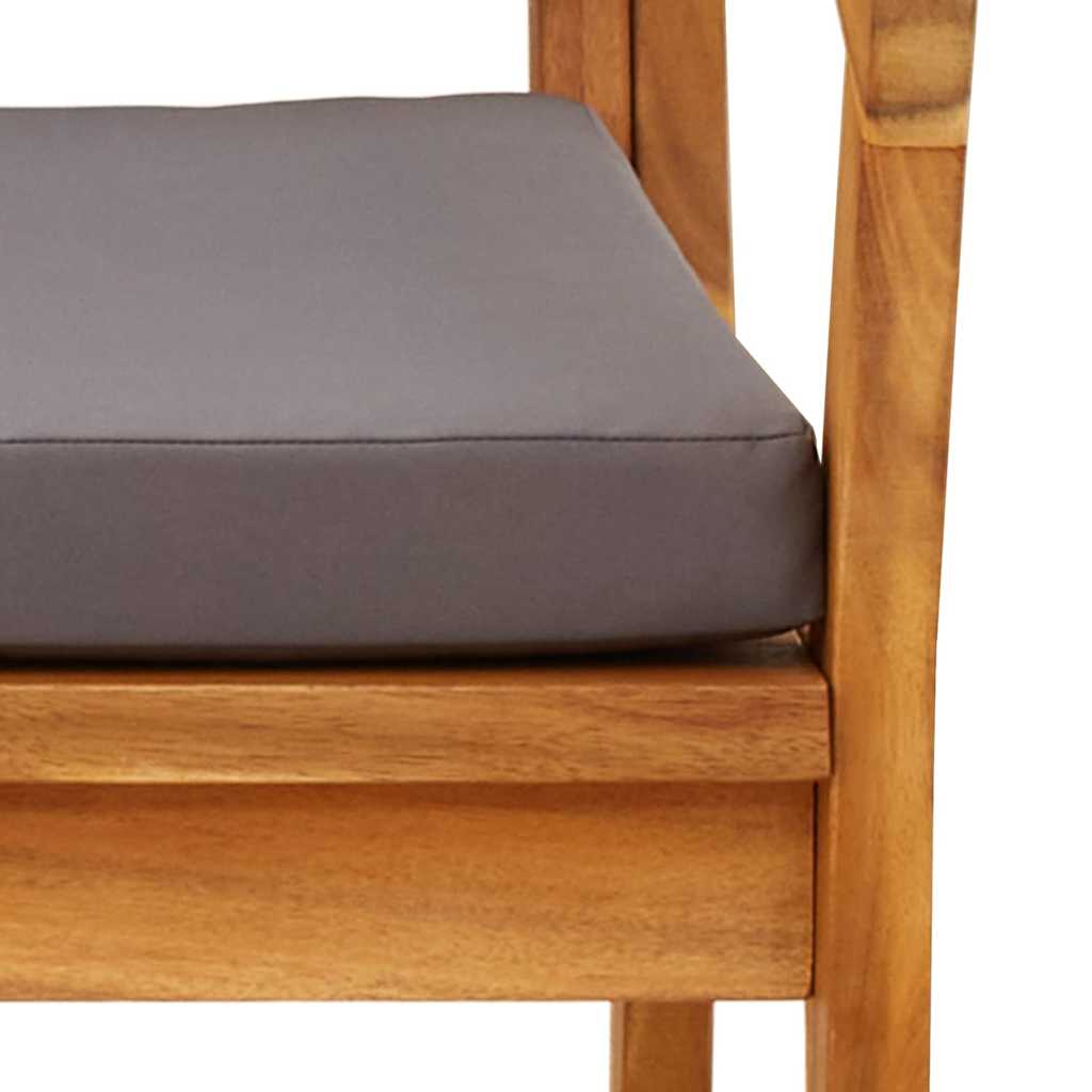 Sedia da Giardino 2 pcs Marrone Legno massello di acacia - homemem39