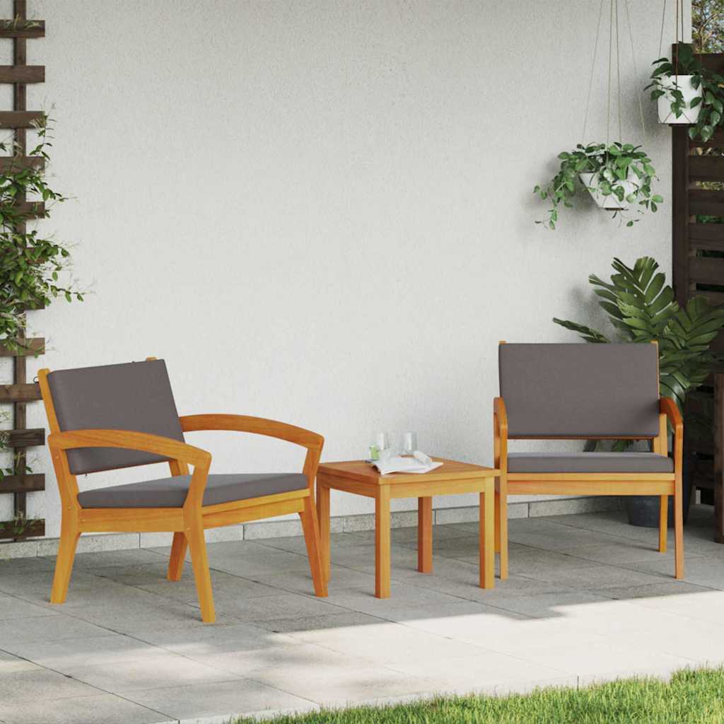 Sedia da Giardino 2 pcs Marrone Legno massello di acacia - homemem39