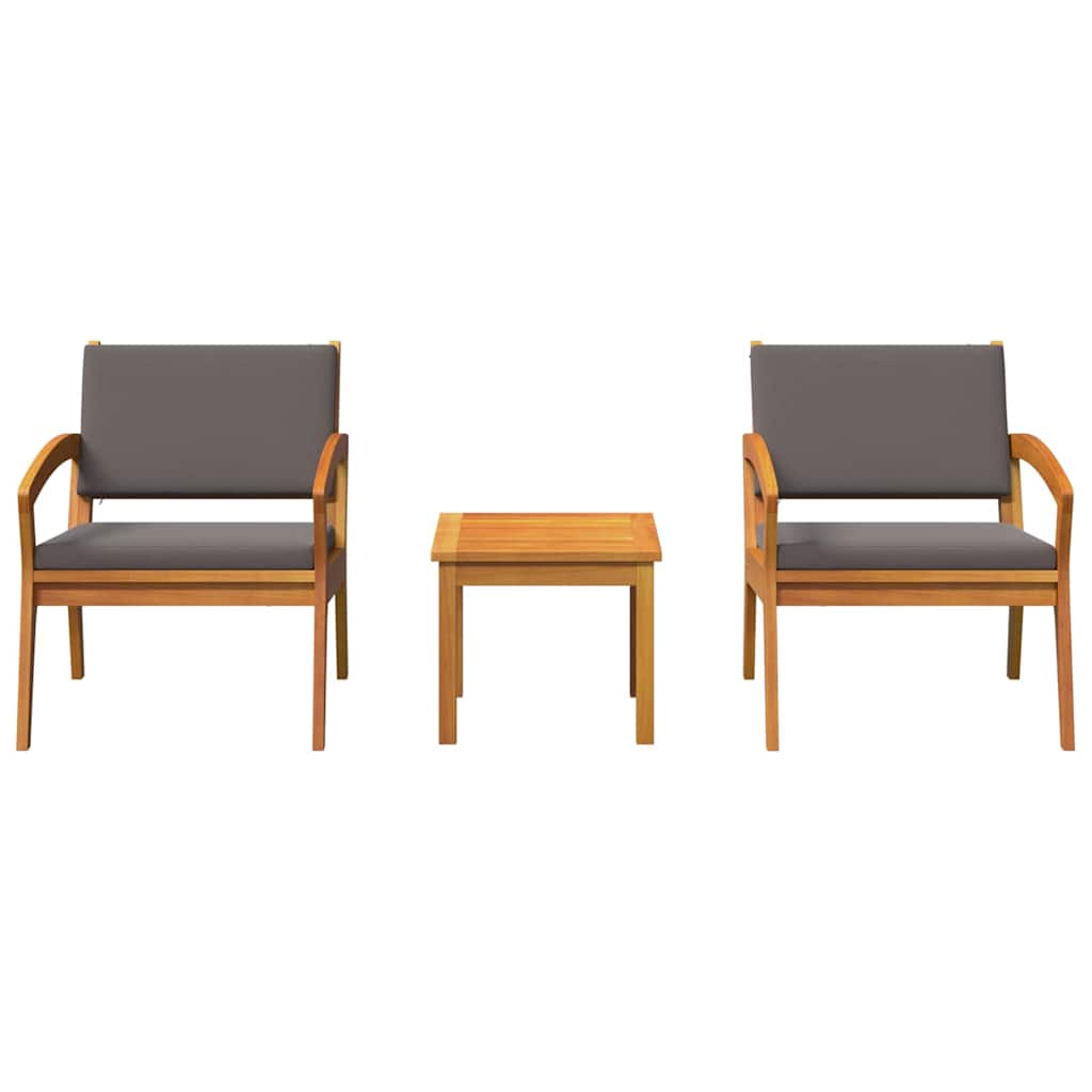 Set bistrot Marrone 45 x 45 x 38cm Legno massello di acacia - homemem39